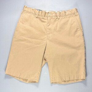 Polo Ralph Lauren Shorts Men's 32 Khaki 100% Cotton Chino 10" Golf Blue Pony